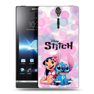 Пластиковый чехол на Sony Xperia S с принтом Лило и Стич Пластиковый чехол на Sony Xperia S с принтом Лило и Стич
