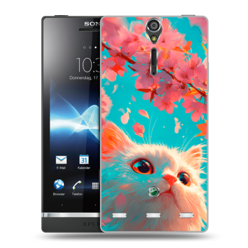 Пластиковый чехол на Sony Xperia S с принтом Красивый кот