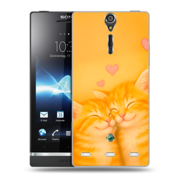 Пластиковый чехол на Sony Xperia S с принтом Милые котята