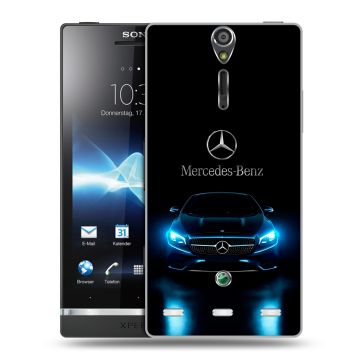 Пластиковый чехол на Sony Xperia S с принтом Mercedes Мерседес Пластиковый чехол на Sony Xperia S с принтом Mercedes Мерседес