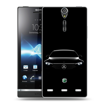 Пластиковый чехол на Sony Xperia S с принтом Mercedes Мерседес Пластиковый чехол на Sony Xperia S с принтом Mercedes Мерседес