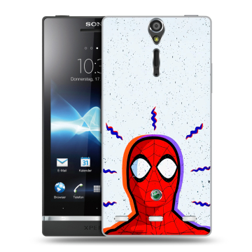 Пластиковый чехол на Sony Xperia S с принтом Spiderman Человек паук