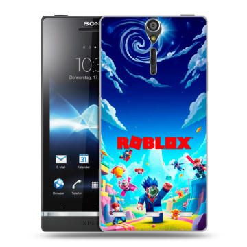 Пластиковый чехол на Sony Xperia S с принтом Roblox Роблокс
