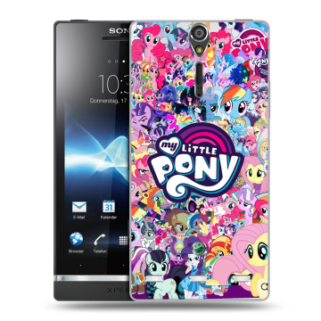 Пластиковый чехол на Sony Xperia S с принтом My little pony Дружба чудо Пластиковый чехол на Sony Xperia S с принтом My little pony Дружба чудо