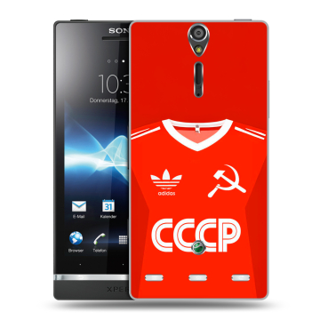 Пластиковый чехол на Sony Xperia S с принтом Флаг Герб СССР