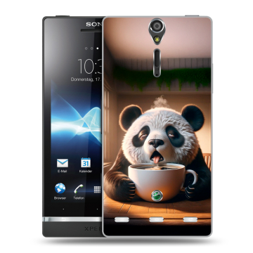 Пластиковый чехол на Sony Xperia S с принтом смешная панда Пластиковый чехол на Sony Xperia S с принтом смешная панда