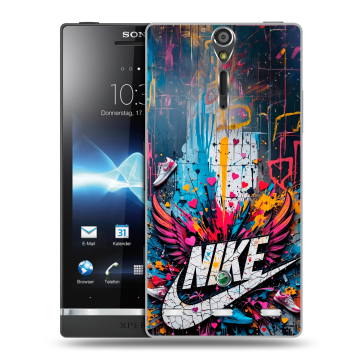 Пластиковый чехол на Sony Xperia S с принтом Nike Найк