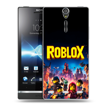 Пластиковый чехол на Sony Xperia S с принтом Roblox Роблокс Пластиковый чехол на Sony Xperia S с принтом Roblox Роблокс