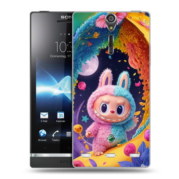 Пластиковый чехол на Sony Xperia S с принтом Labubu Лабубу