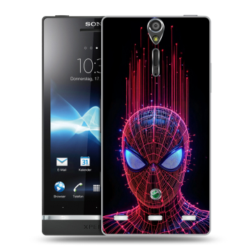 Пластиковый чехол на Sony Xperia S с принтом Spiderman Человек паук Пластиковый чехол на Sony Xperia S с принтом Spiderman Человек паук