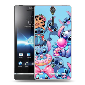 Пластиковый чехол на Sony Xperia S с принтом Лило и Стич Пластиковый чехол на Sony Xperia S с принтом Лило и Стич