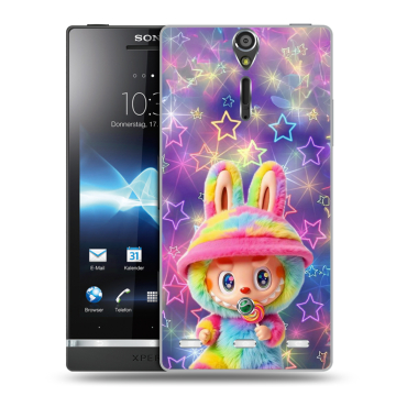 Пластиковый чехол на Sony Xperia S с принтом Labubu Лабубу Пластиковый чехол на Sony Xperia S с принтом Labubu Лабубу