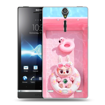 Пластиковый чехол на Sony Xperia S с принтом Labubu Лабубу Пластиковый чехол на Sony Xperia S с принтом Labubu Лабубу
