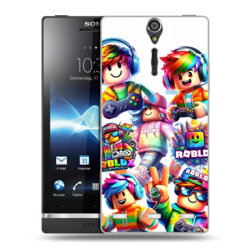 Пластиковый чехол на Sony Xperia S с принтом Roblox Роблокс Пластиковый чехол на Sony Xperia S с принтом Roblox Роблокс
