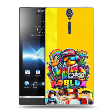 Пластиковый чехол на Sony Xperia S с принтом Roblox Роблокс Пластиковый чехол на Sony Xperia S с принтом Roblox Роблокс