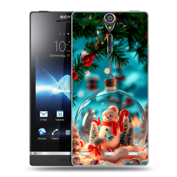 Пластиковый чехол на Sony Xperia S с принтом Новый год