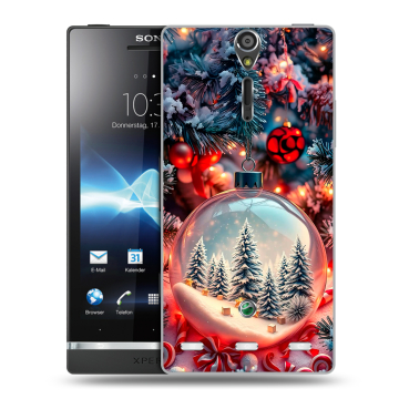Пластиковый чехол на Sony Xperia S с принтом Новый год