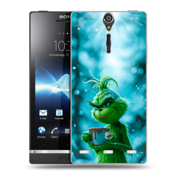 Пластиковый чехол на Sony Xperia S с принтом Новый год гринч