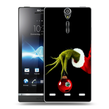 Пластиковый чехол на Sony Xperia S с принтом Новый год Гринч