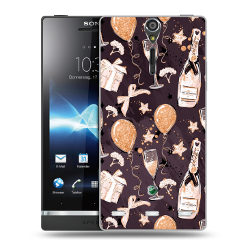 Пластиковый чехол на Sony Xperia S с принтом Новый год