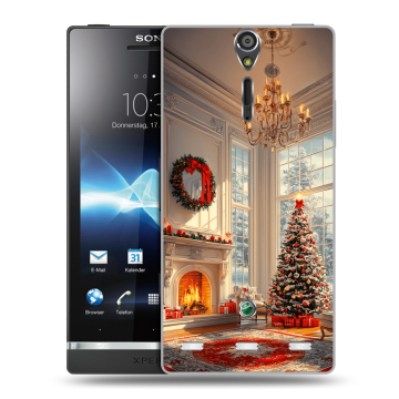 Пластиковый чехол на Sony Xperia S с принтом Новый год