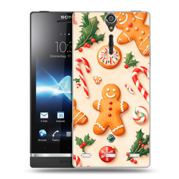 Пластиковый чехол на Sony Xperia S с принтом Новый год