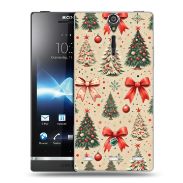 Пластиковый чехол на Sony Xperia S с принтом Новый год