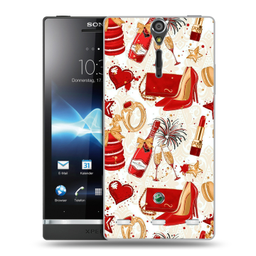Пластиковый чехол на Sony Xperia S с принтом Новый год