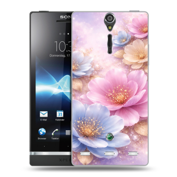 Пластиковый чехол на Sony Xperia S с принтом женский