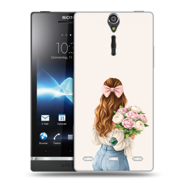 Пластиковый чехол на Sony Xperia S с принтом женский