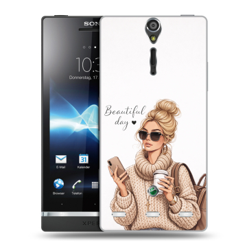 Пластиковый чехол на Sony Xperia S с принтом женский Пластиковый чехол на Sony Xperia S с принтом женский