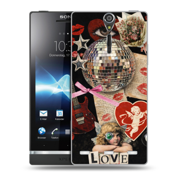 Пластиковый чехол на Sony Xperia S с принтом для девочек