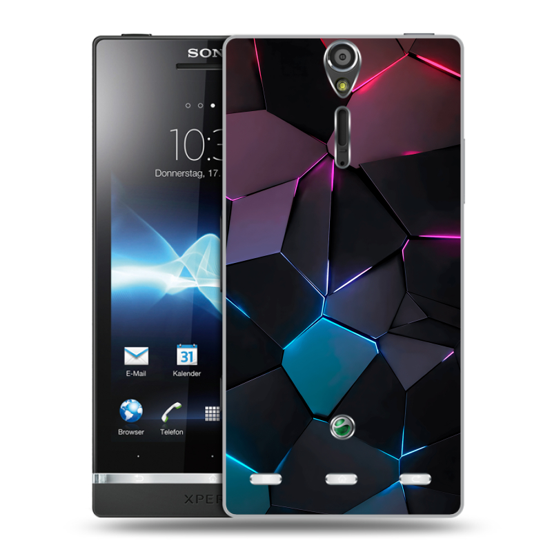 Пластиковый чехол на Sony Xperia S с принтом Геометрия неона Пластиковый чехол на Sony Xperia S с принтом Геометрия неона