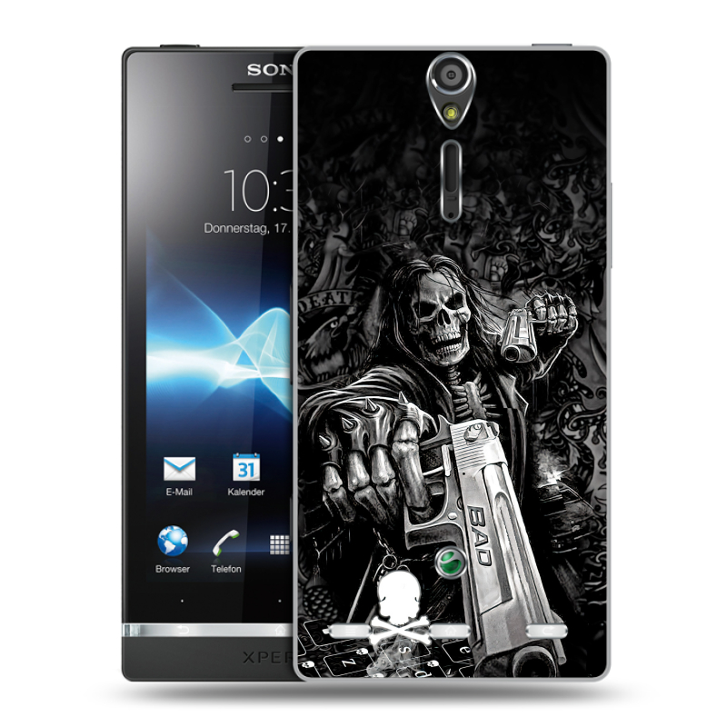 Пластиковый чехол на Sony Xperia S с принтом Скелет Пластиковый чехол на Sony Xperia S с принтом Скелет