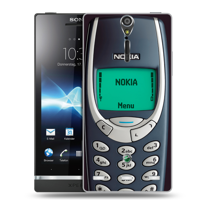 Пластиковый чехол на Sony Xperia S с принтом Старый телефон Пластиковый чехол на Sony Xperia S с принтом Старый телефон