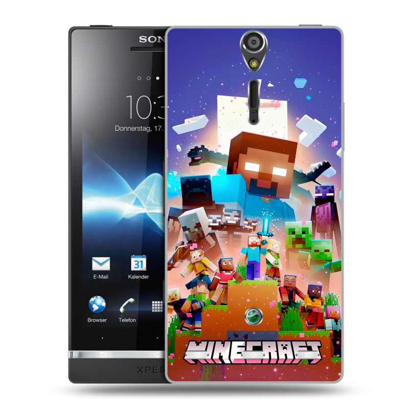 Пластиковый чехол на Sony Xperia S с принтом Майнкрафт Minecraft Пластиковый чехол на Sony Xperia S с принтом Майнкрафт Minecraft