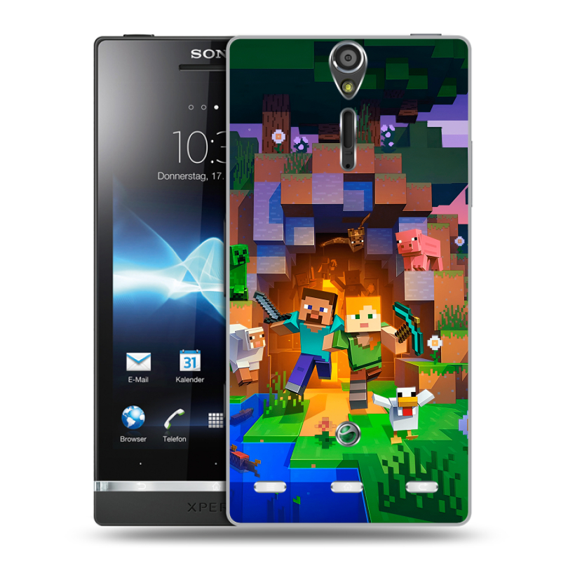 Пластиковый чехол на Sony Xperia S с принтом Майнкрафт Minecraft Пластиковый чехол на Sony Xperia S с принтом Майнкрафт Minecraft