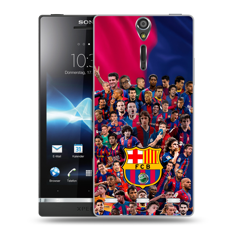 Пластиковый чехол на Sony Xperia S с принтом Барселона Barcelona Пластиковый чехол на Sony Xperia S с принтом Барселона Barcelona