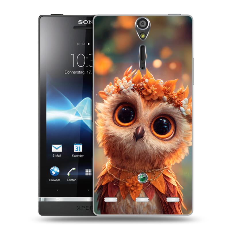 Пластиковый чехол на Sony Xperia S с принтом Милая сова Пластиковый чехол на Sony Xperia S с принтом Милая сова