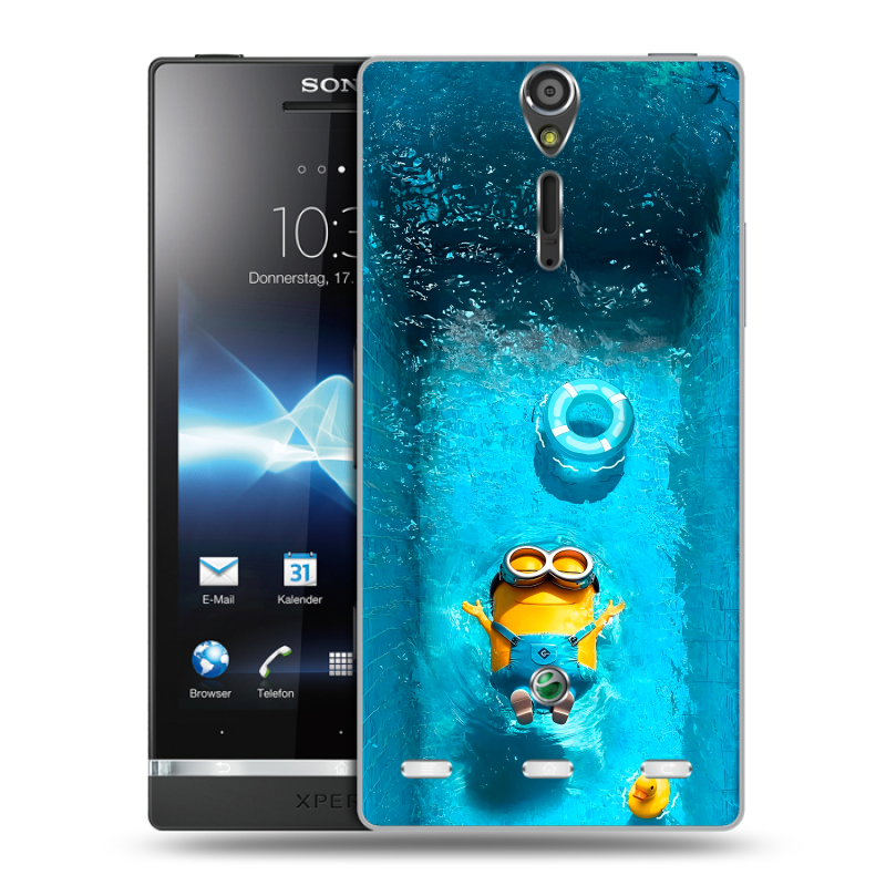 Пластиковый чехол на Sony Xperia S с принтом Миньоны Пластиковый чехол на Sony Xperia S с принтом Миньоны