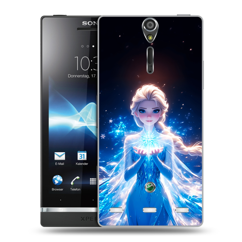 Пластиковый чехол на Sony Xperia S с принтом Холодное сердце Frozen Пластиковый чехол на Sony Xperia S с принтом Холодное сердце Frozen