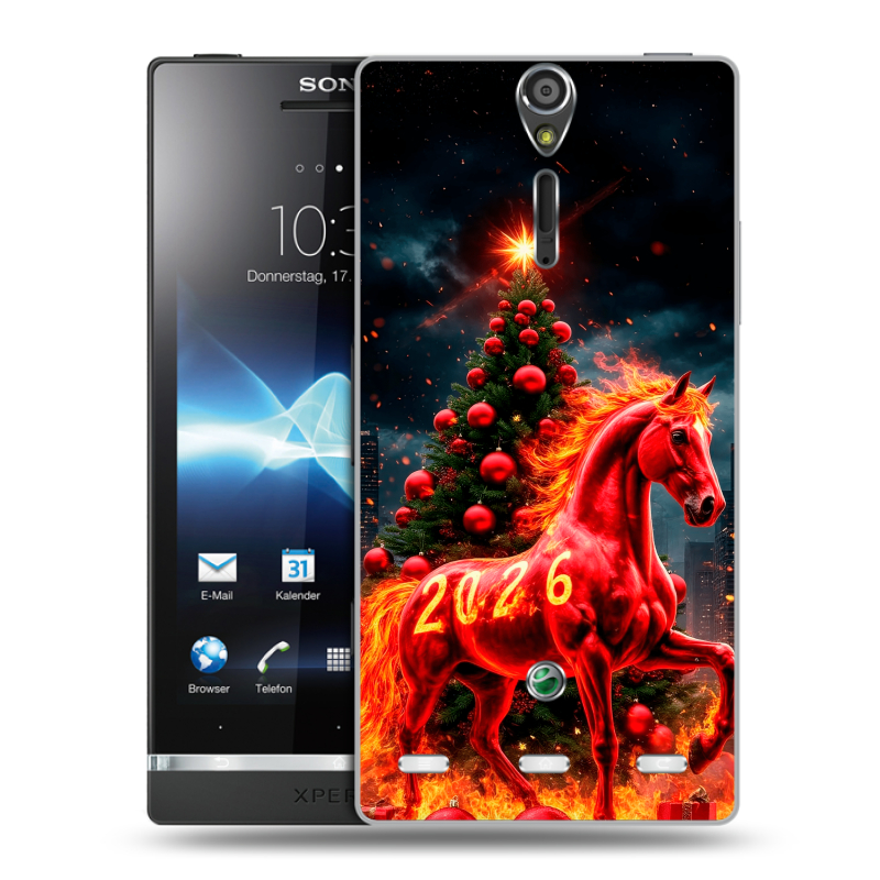 Пластиковый чехол на Sony Xperia S с принтом Новый год Пластиковый чехол на Sony Xperia S с принтом Новый год