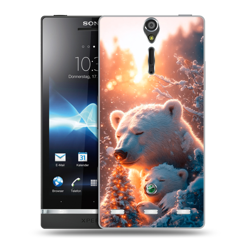 Пластиковый чехол на Sony Xperia S с принтом Новый год Пластиковый чехол на Sony Xperia S с принтом Новый год