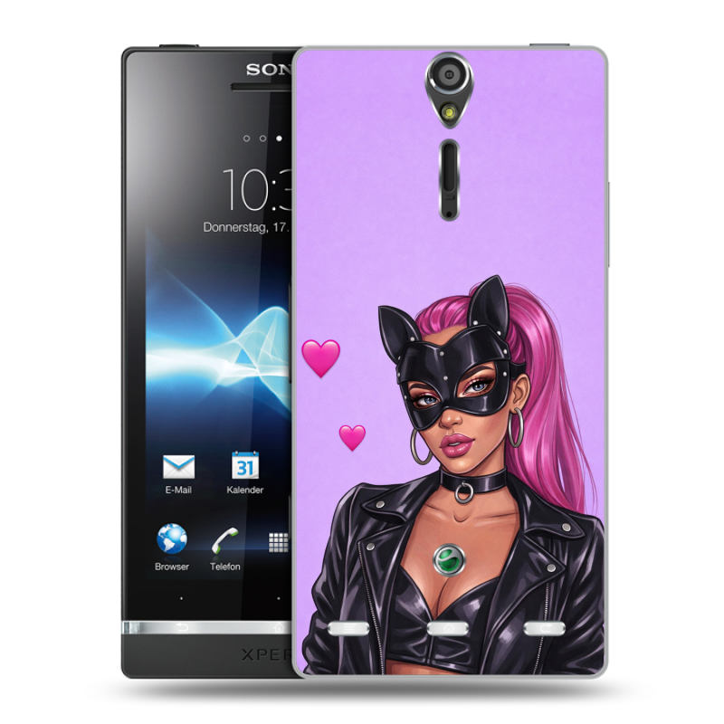 Пластиковый чехол на Sony Xperia S с принтом женский Пластиковый чехол на Sony Xperia S с принтом женский