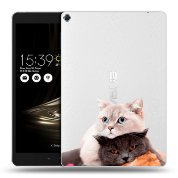 Силиконовый чехол на планшета ASUS ZenPad 3S 10 с принтом Кошки