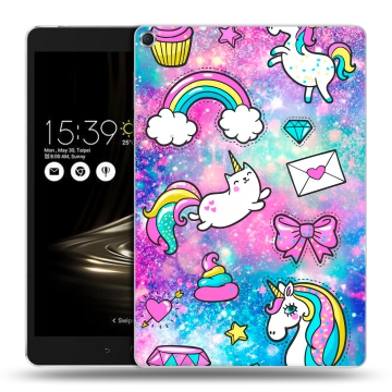 Силиконовый чехол на ASUS ZenPad 3S 10 с принтом Единороги