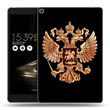 Силиконовый чехол на ASUS ZenPad 3S 10 с принтом Герб России золотой