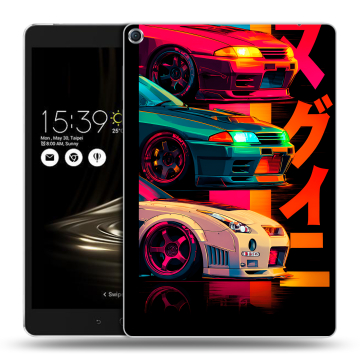 Силиконовый чехол на ASUS ZenPad 3S 10 с принтом Гоночные машины