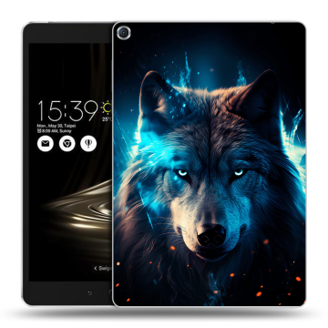 Силиконовый чехол на ASUS ZenPad 3S 10 с принтом Волк ночной