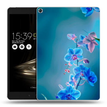 Силиконовый чехол на ASUS ZenPad 3S 10 с принтом Голубые цветы